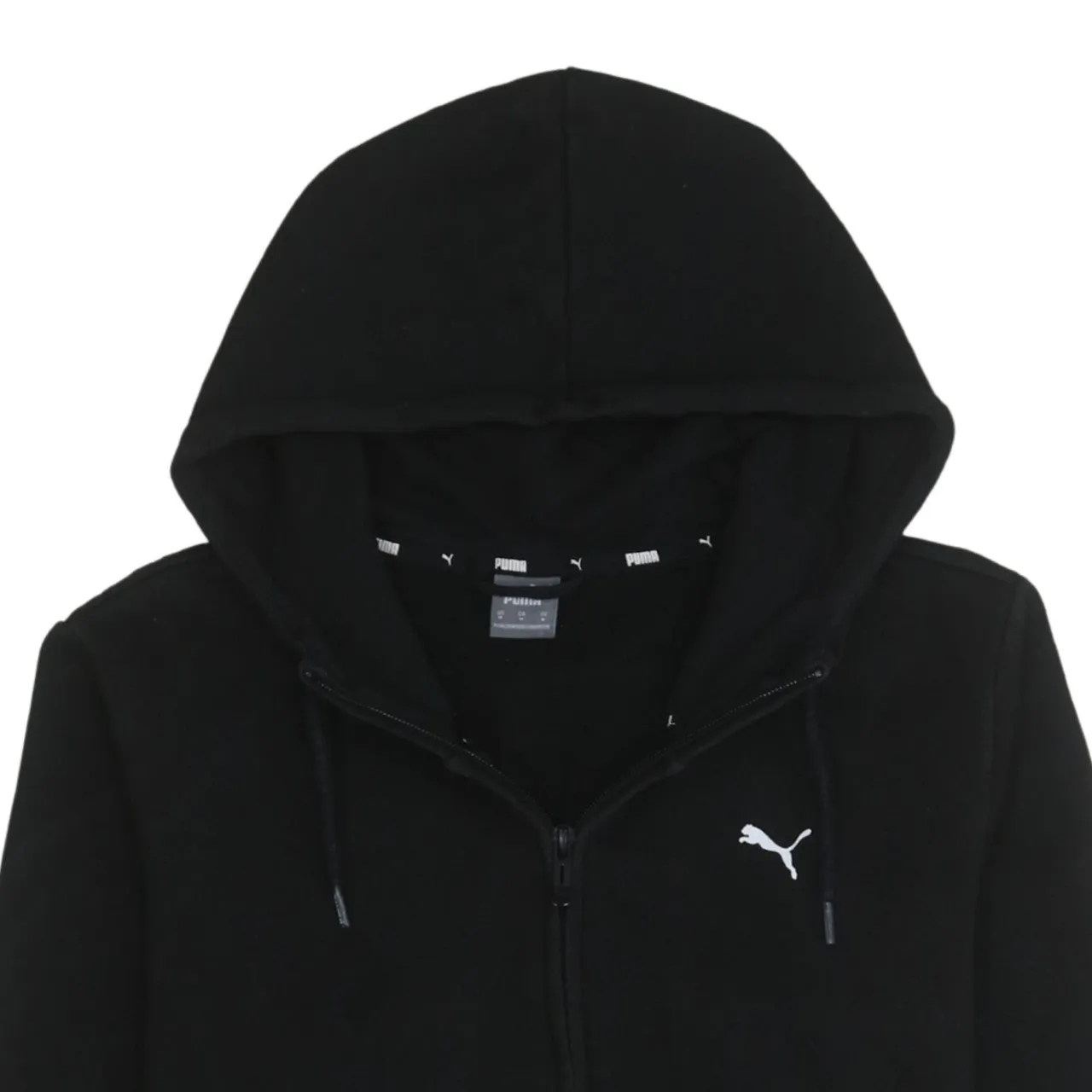 Puma 90's Drawstring Pockets Full Zip Up Hoodie Medium Black sold by Vintage Club product image thumbnail 3