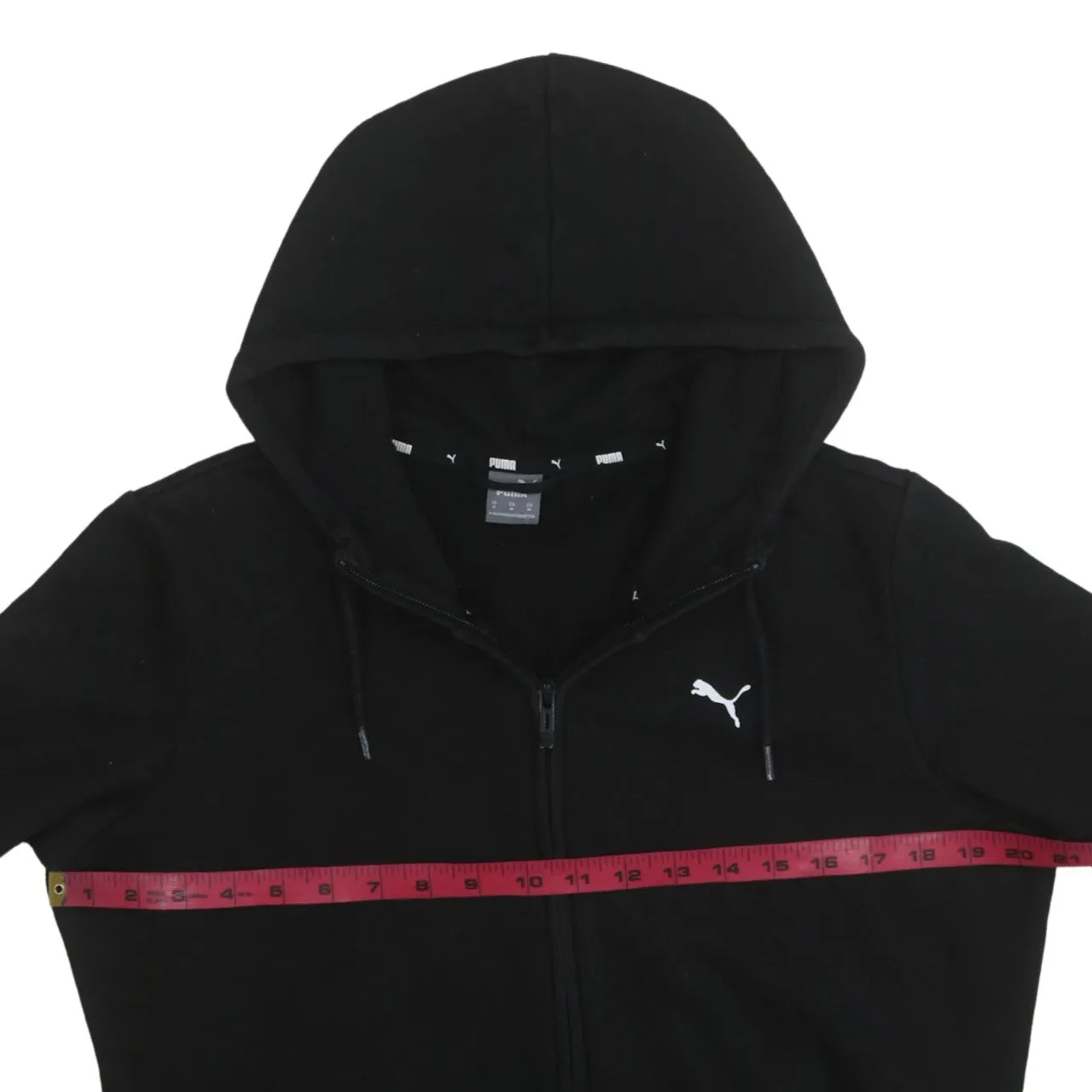 Puma 90's Drawstring Pockets Full Zip Up Hoodie Medium Black sold by Vintage Club product image thumbnail 5