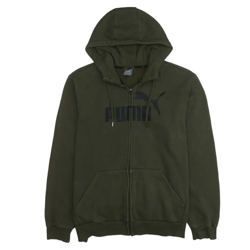 Puma 90's Spellout Full Zip Up Hoodie XLarge Green sold by Vintage Club