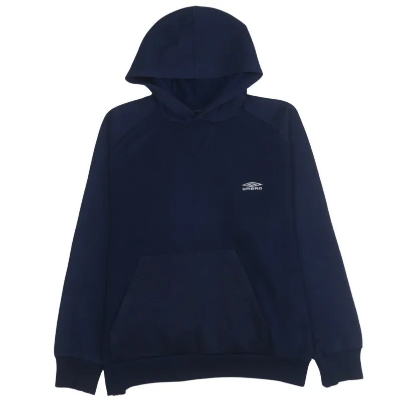 Umbro 90's Drawstring Pockets Pullover Hoodie Large Navy Blue sold by Vintage Club