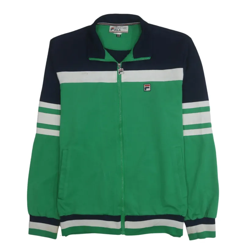 Fila 90's Lightweight Full Zip Up Sweatshirt XLarge Black made by Fila