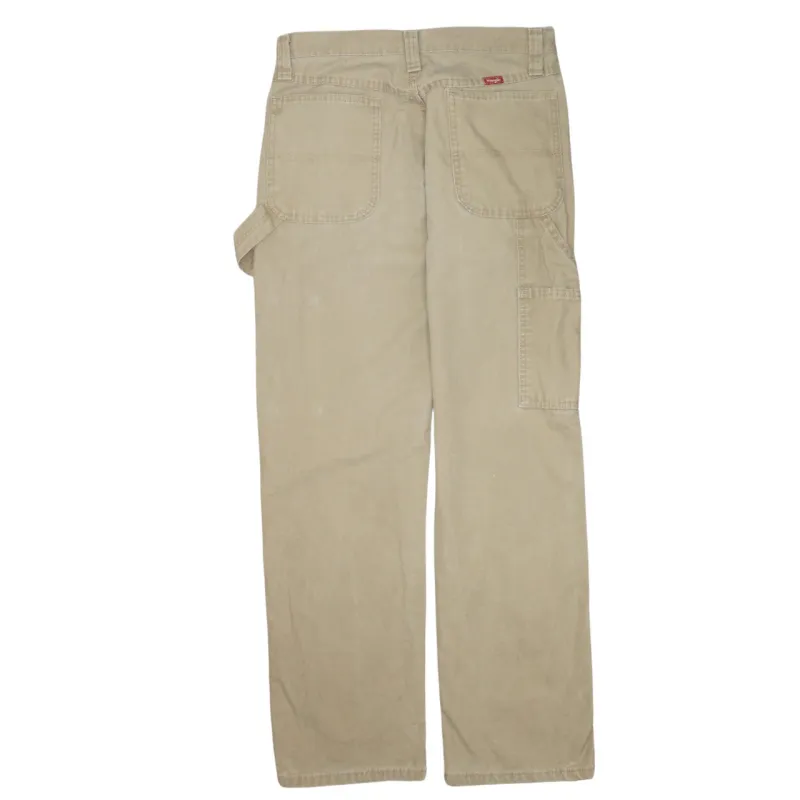 Wrangler 90's Drawstring Pockets Straight Leg Baggy Trousers / Pants 30 Beige Cream sold by Vintage Club