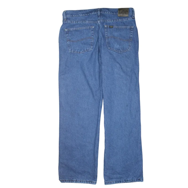 Lee 90's Lightwash Straight Leg Baggy Jeans / Pants 33 Blue sold by Vintage Club