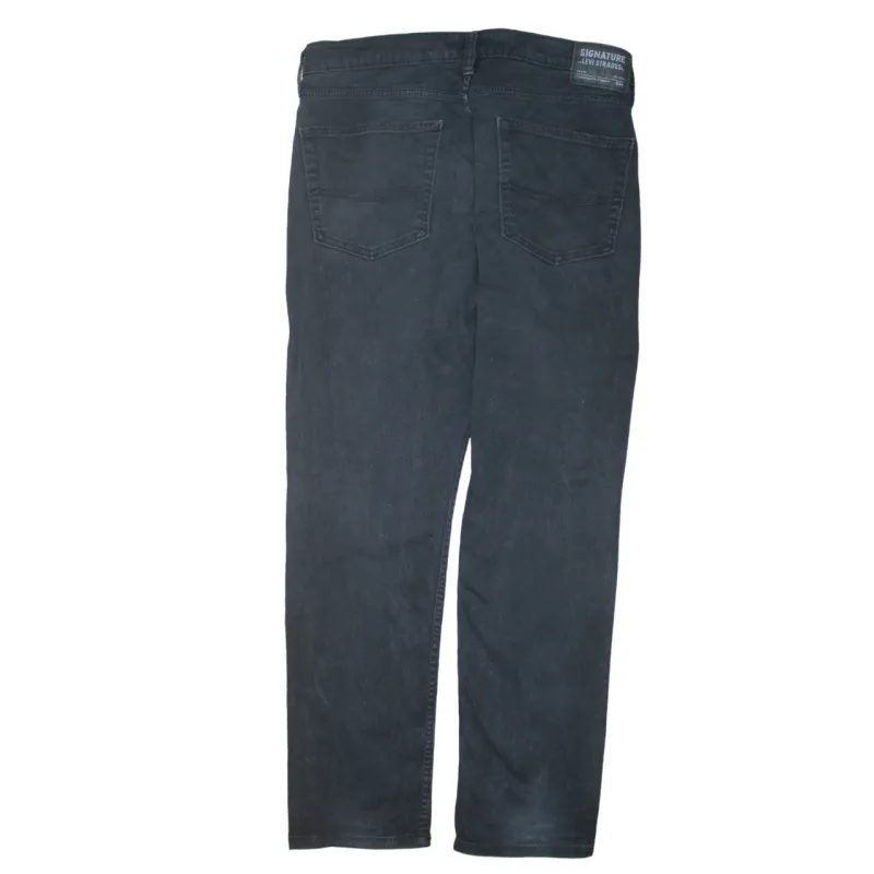 Signature 90's Lightweight Straight Leg Baggy Trousers / Pants 36 Black made by Signature