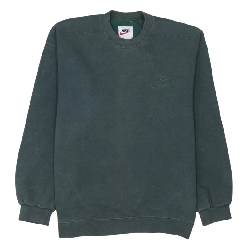 Nike 90's Swoosh Crew Neck Sweatshirt Medium Green sold by Vintage Club