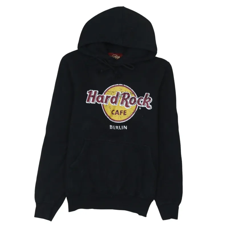 Hard Rock Cafe 90's Spellout Pullover Hoodie Medium Black sold by Vintage Club