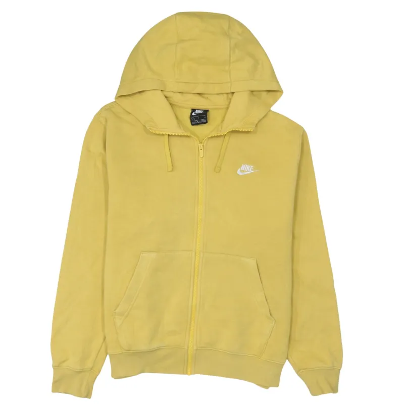 Nike 90's Swoosh Full Zip Up Hoodie Medium Yellow made by Nike