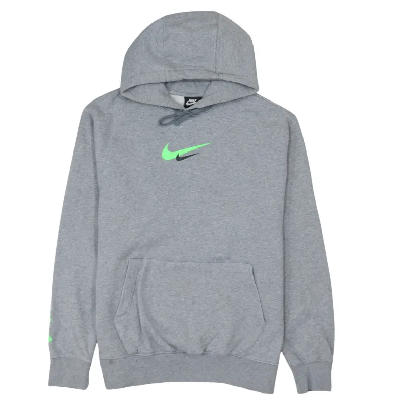 Nike 90's Center Middle Swoosh Pullover Hoodie Medium Grey sold by Vintage Club