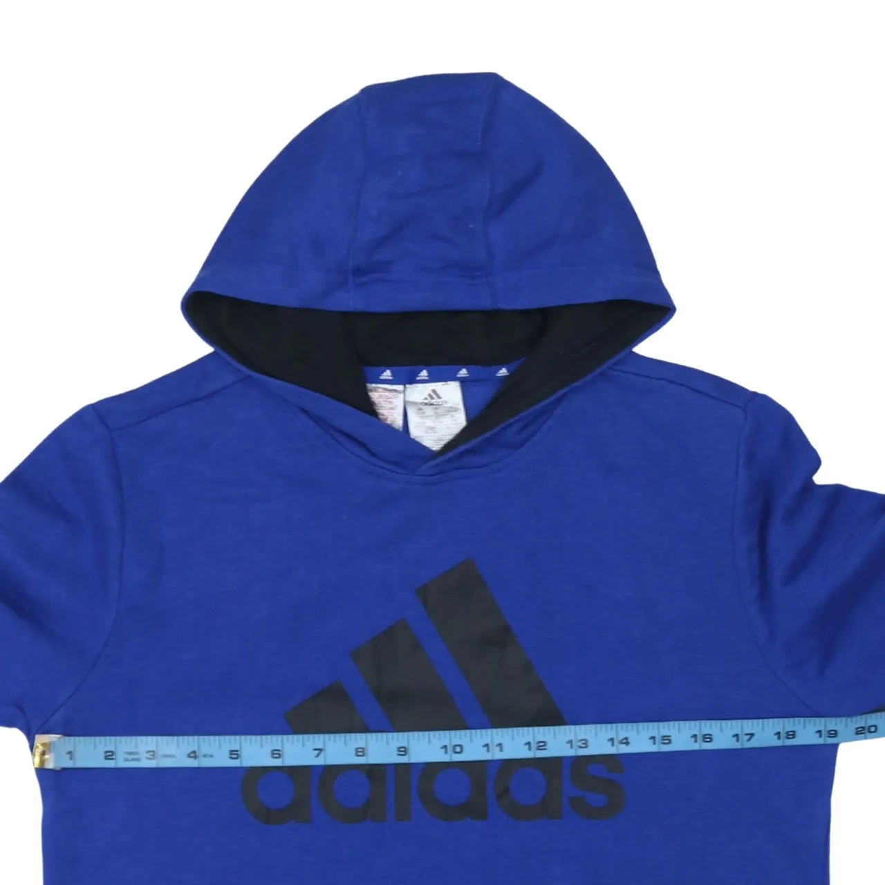 Adidas 90's Spellout Pullover Hoodie XLarge Blue sold by Vintage Club product image thumbnail 5