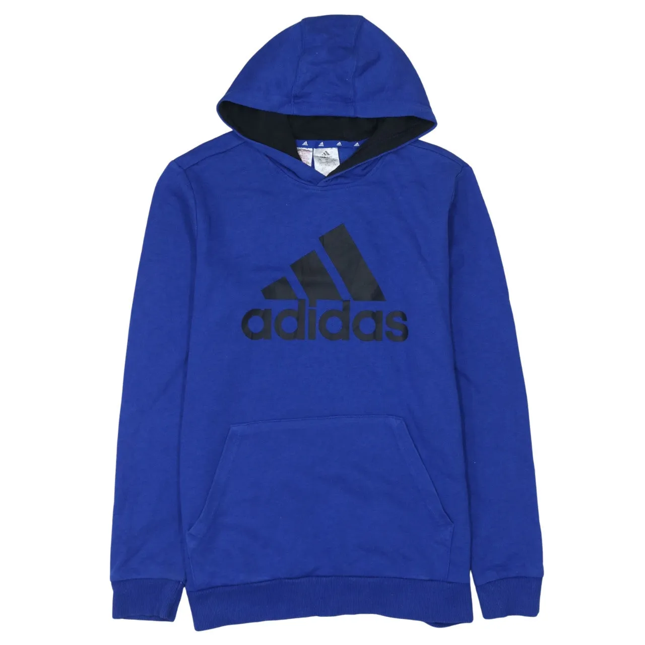 Adidas 90's Spellout Pullover Hoodie XLarge Blue sold by Vintage Club