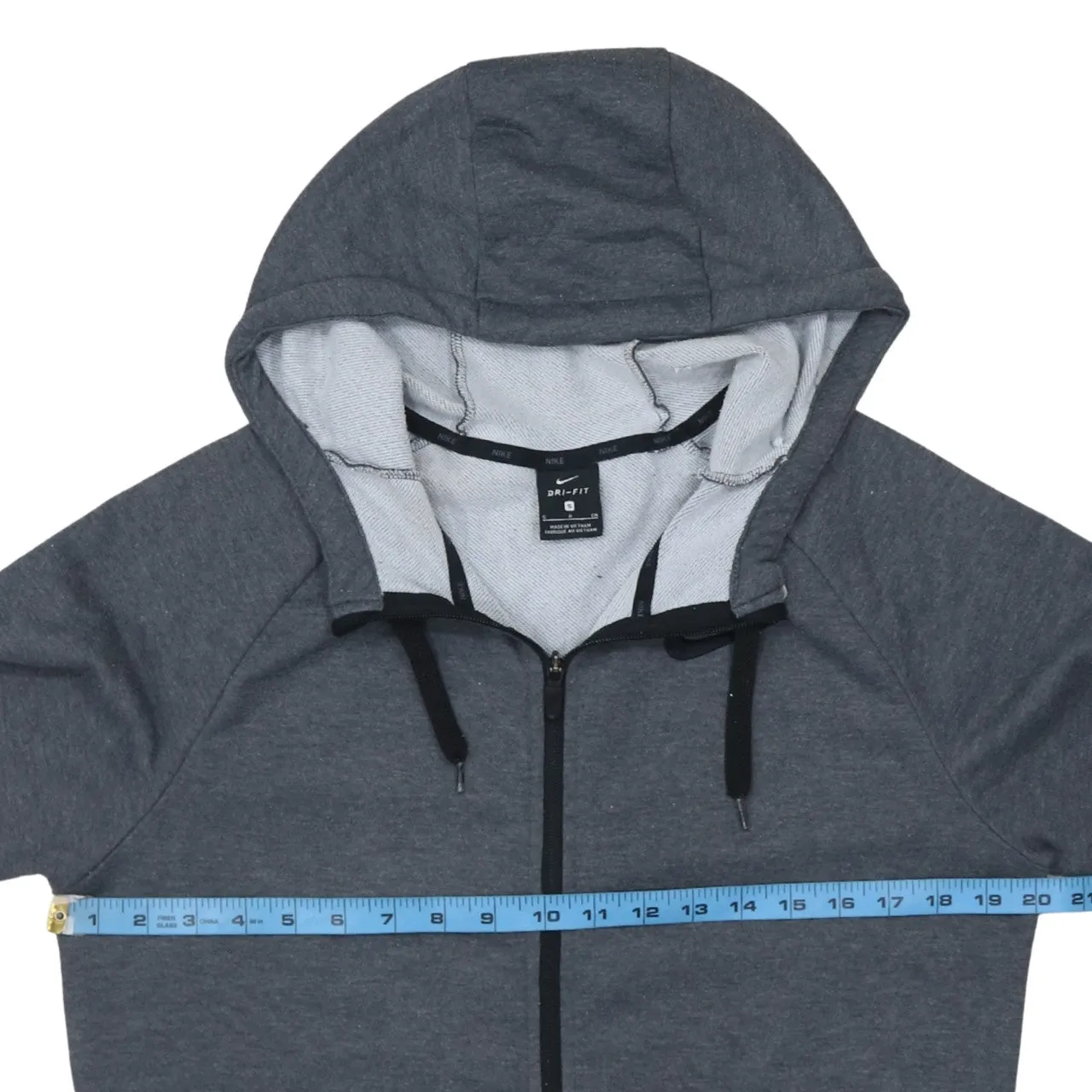 Nike 90's Swoosh Full Zip Up Hoodie Small Grey sold by Vintage Club product image thumbnail 5