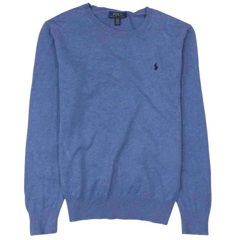 Polo Ralph Lauren 90's Lightweight Crew Neck Sweatshirt XLarge Blue made by Polo by Ralph Lauren