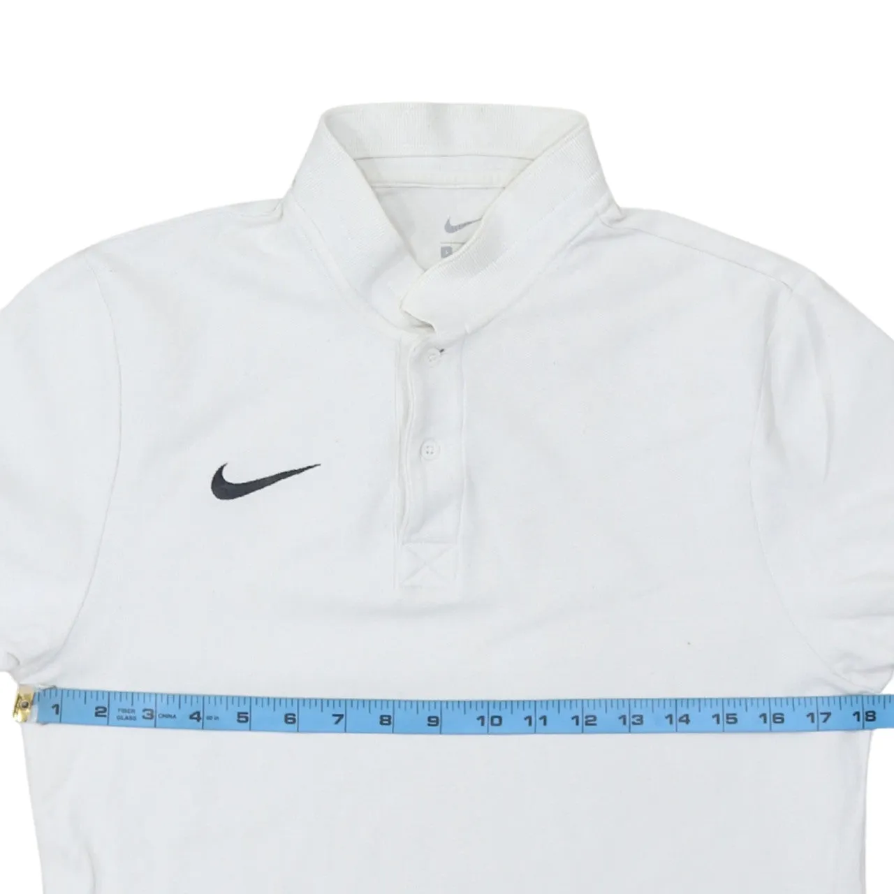 Nike 90's Swoosh Short Sleeves Polo Shirt Small White sold by Vintage Club product image thumbnail 5