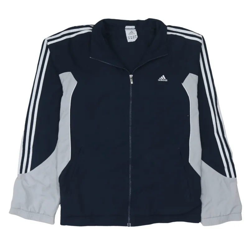 Adidas 90's Striped Sleeve Full Zip Up Windbreaker XLarge Navy Blue sold by Vintage Club