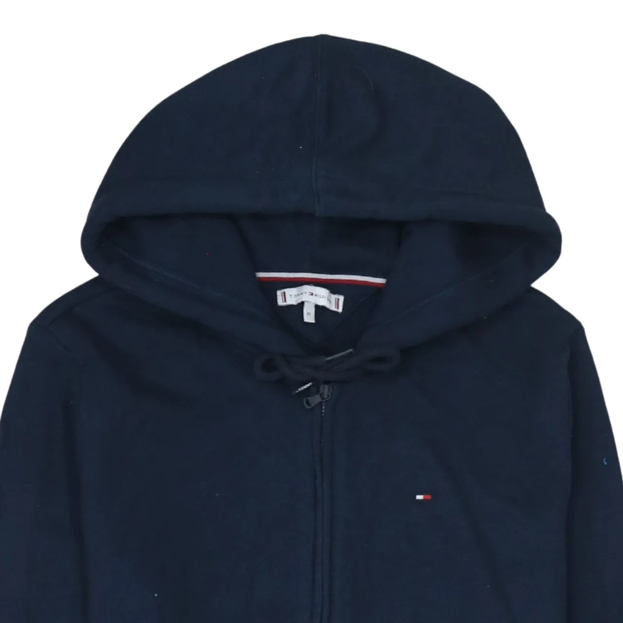 Tommy Hilfiger 90's Drawstring Pockets Full Zip Up Hoodie Medium Navy Blue sold by Vintage Club product image thumbnail 3