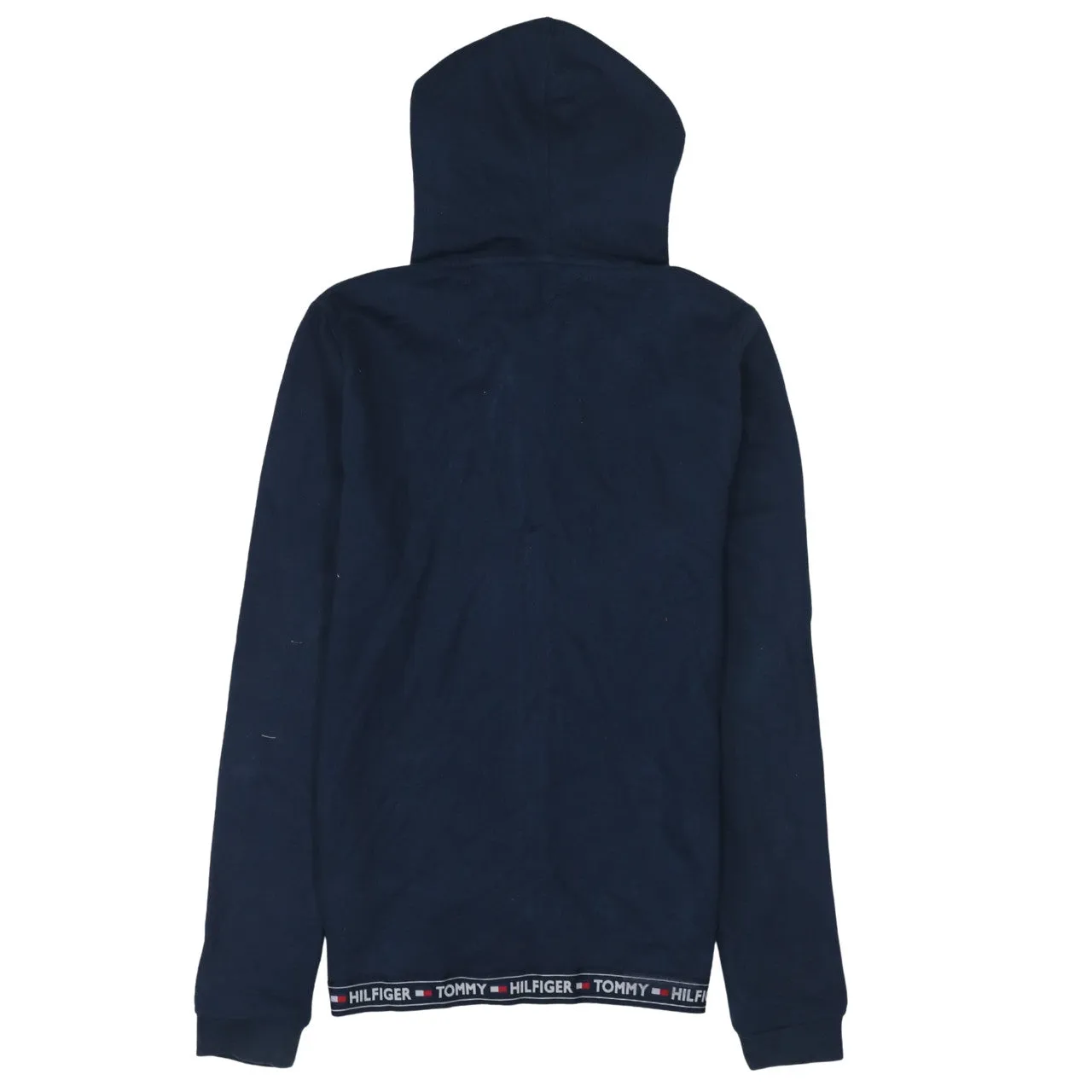 Tommy Hilfiger 90's Drawstring Pockets Full Zip Up Hoodie Medium Navy Blue sold by Vintage Club product image thumbnail 2