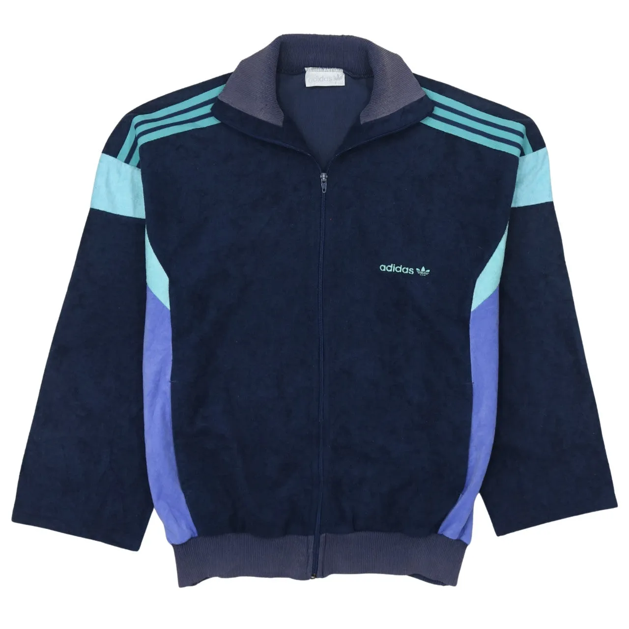 Adidas 90's Lightweight Full Zip Up Sweatshirt XLarge Navy Blue sold by Vintage Club