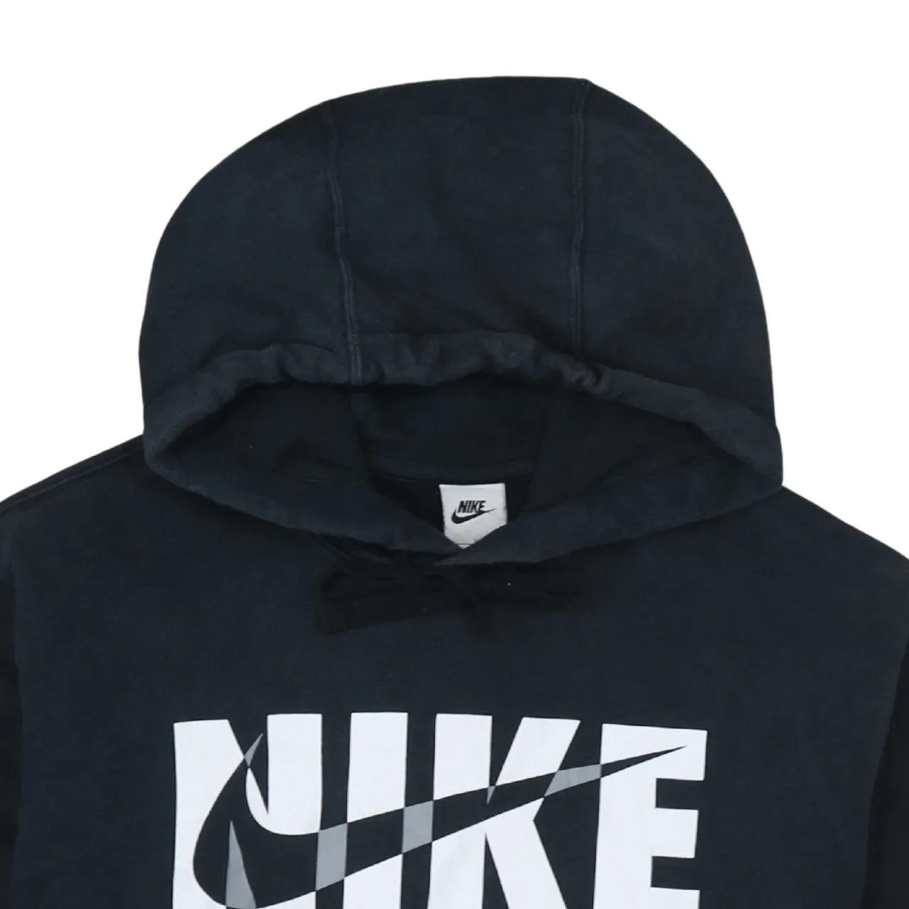 Nike 90's Center Middle Swoosh Pullover Hoodie Large Black sold by Vintage Club product image thumbnail 3