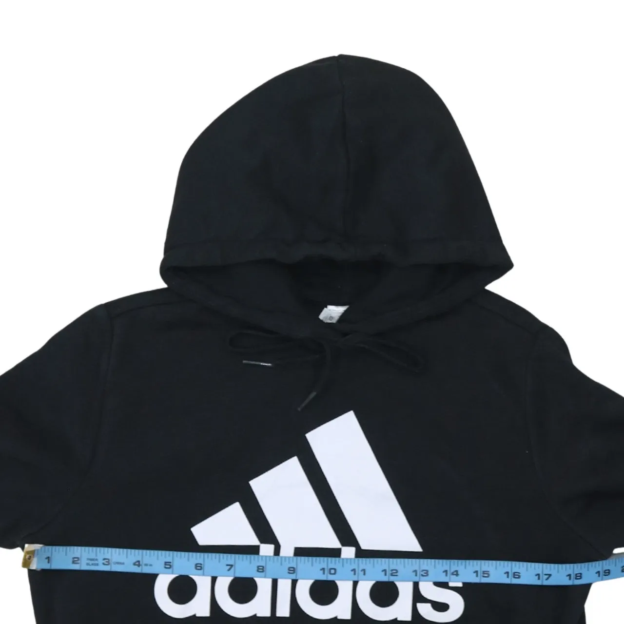 Adidas 90's Spellout Pullover Hoodie Medium Black sold by Vintage Club product image thumbnail 5