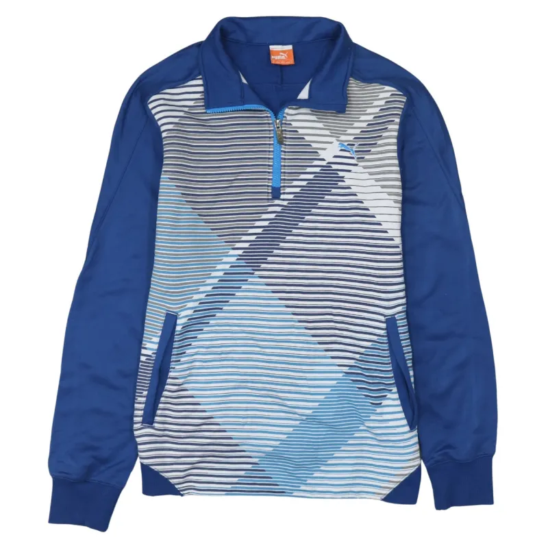 Puma 90's Lightweight Quarter Zip Sweatshirt Medium Blue sold by Vintage Club