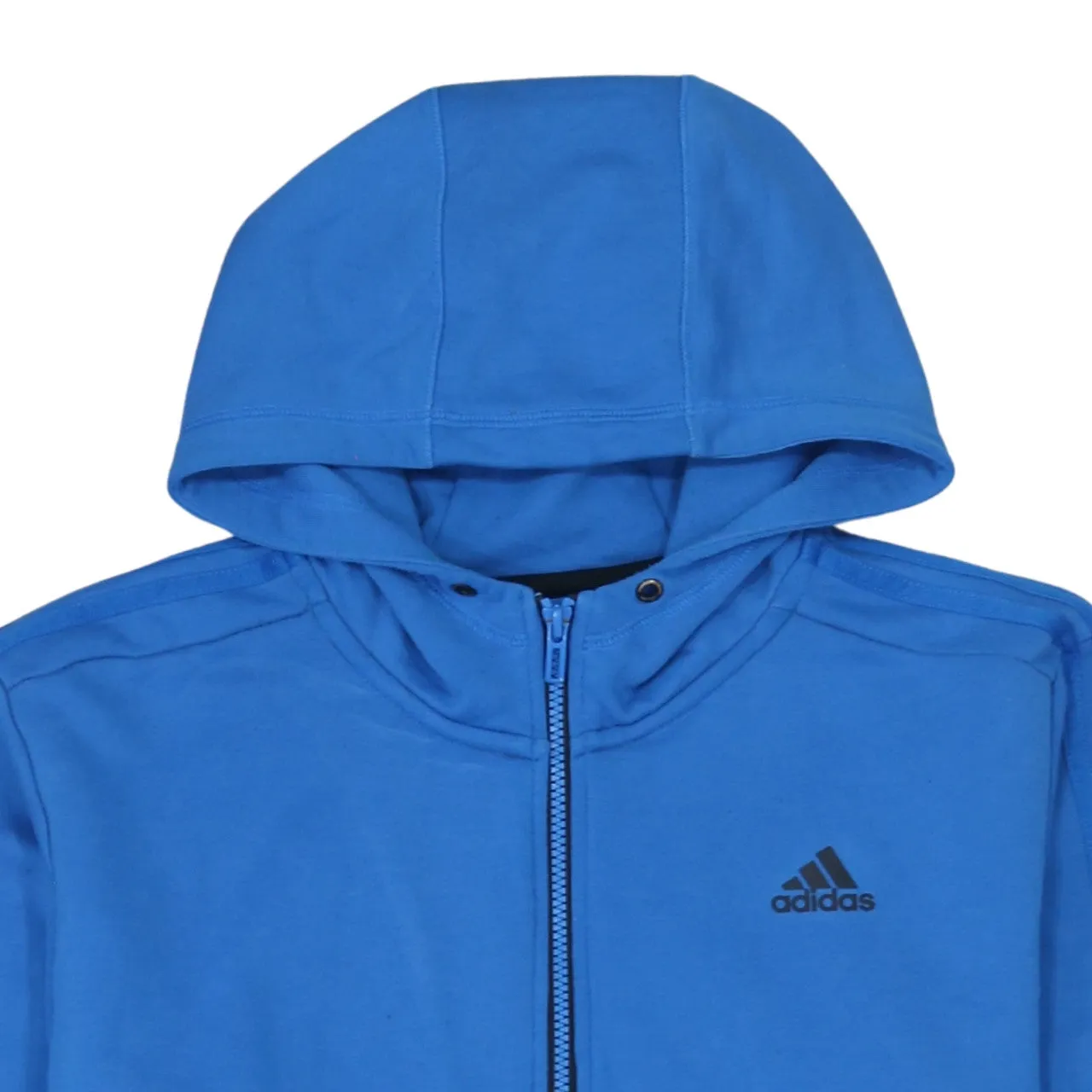 Adidas 90's Drawstring Pockets Full Zip Up Hoodie XLarge Blue sold by Vintage Club product image thumbnail 3