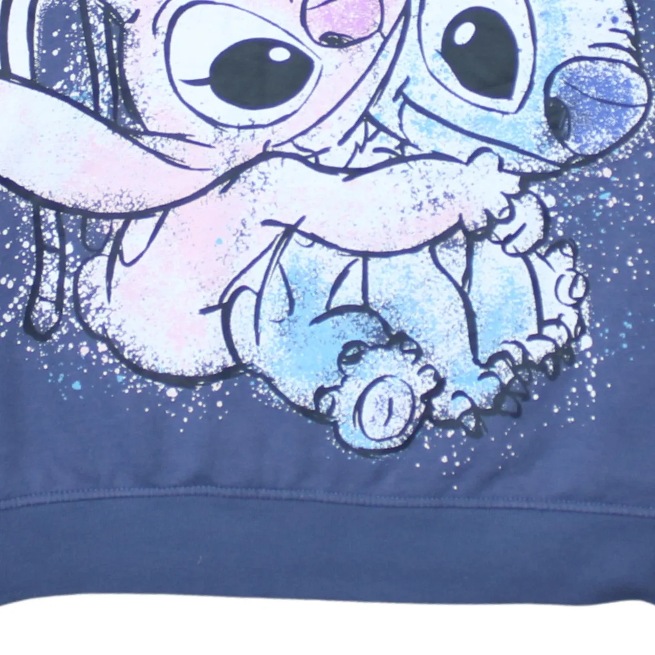 Disney 90's Stitch & Angel Crew Neck Sweatshirt Small Navy Blue sold by Vintage Club product image thumbnail 4
