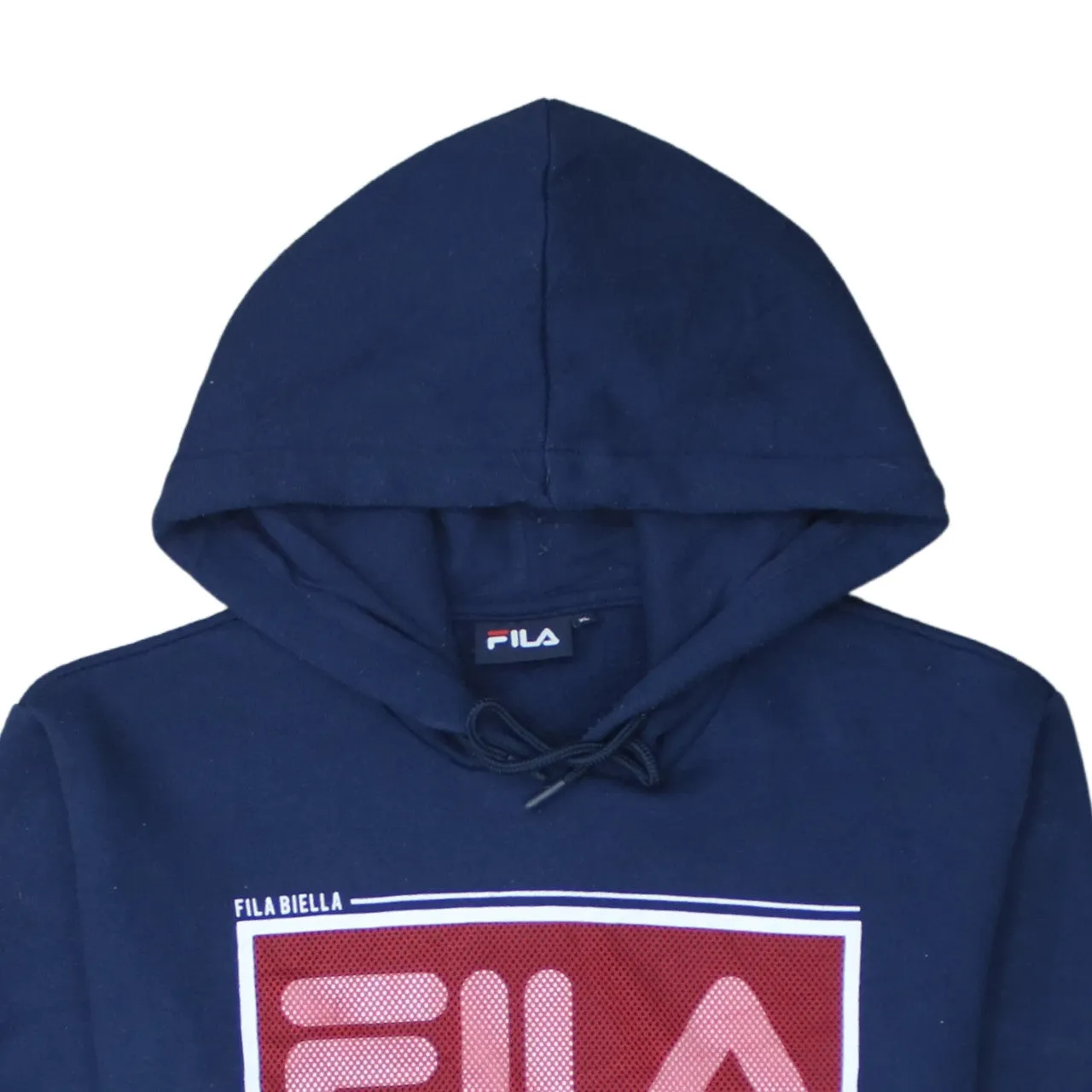 Fila 90's Spellout Pullover Hoodie XLarge Navy Blue sold by Vintage Club product image thumbnail 3