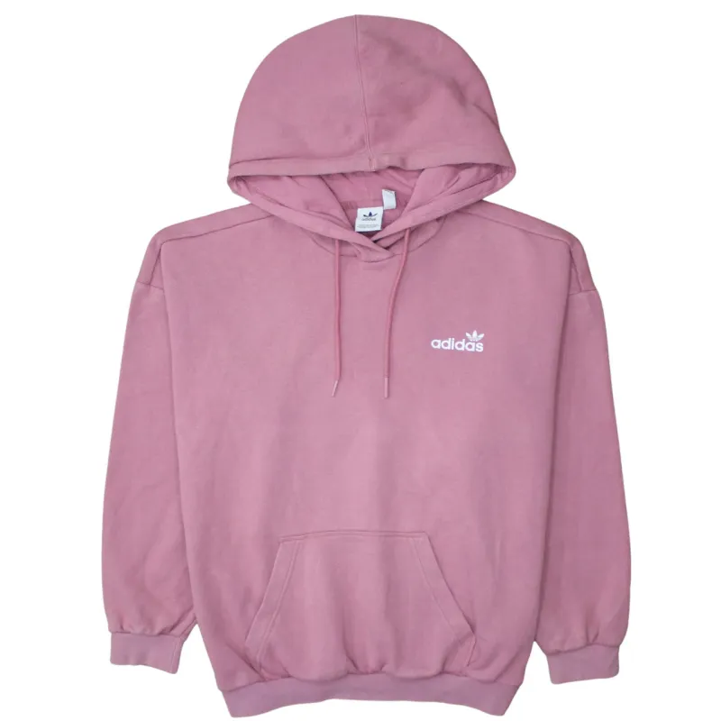 Adidas 90's Drawstring Pockets Pullover Hoodie Small Pink sold by Vintage Club