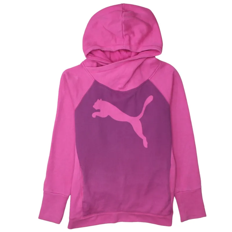 Puma 90's Spellout Pullover Hoodie Medium Pink made by Puma