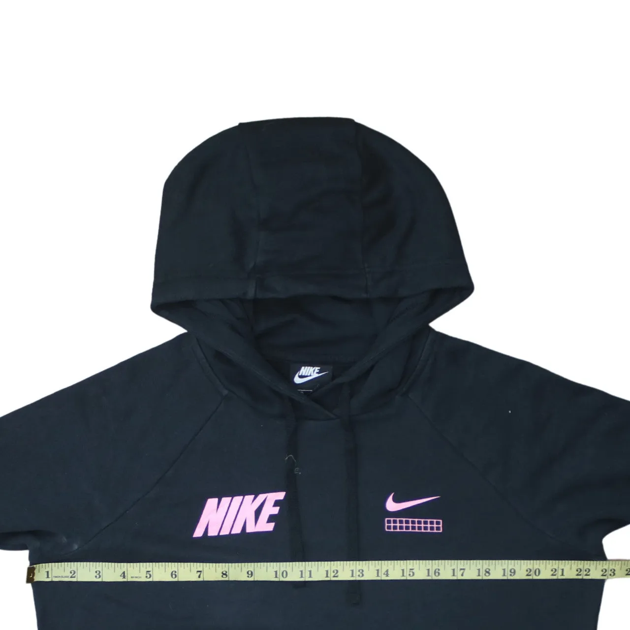 Nike 90's Swoosh Pullover Hoodie Medium Black sold by Vintage Club product image thumbnail 5