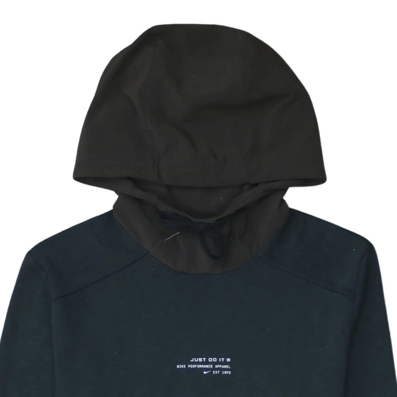 Nike 90's Drawstring Pockets Pullover Hoodie Medium Black sold by Vintage Club product image thumbnail 3