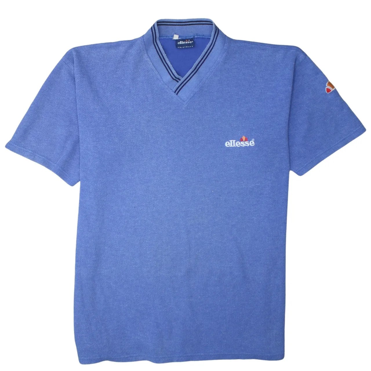 Ellesse 90's Short Sleeves V Neck T Shirt XXLarge (2XL) Blue sold by Vintage Club
