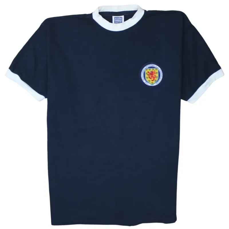 Retro 90's Short Sleeves Crew Neck T Shirt XLarge Navy Blue sold by Vintage Club