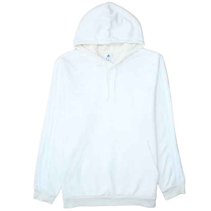 Adidas 90's Drawstring Pockets Pullover Hoodie XLarge White sold by Vintage Club
