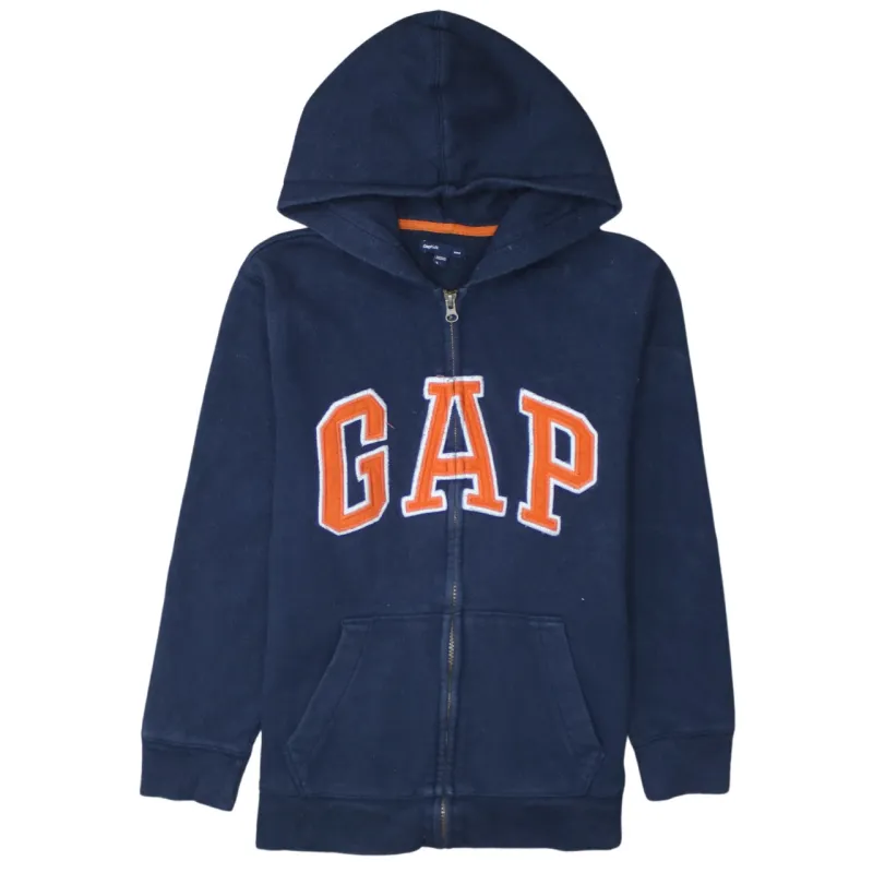 Gap 90's Spellout Full Zip Up Hoodie XLarge Navy Blue made by GAP