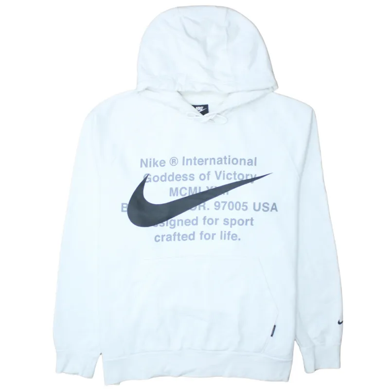 Nike 90's Center Middle Swoosh Pullover Hoodie XLarge White sold by Vintage Club