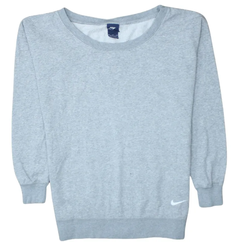 Nike 90's Swoosh Crew Neck Sweatshirt Medium Grey sold by Vintage Club