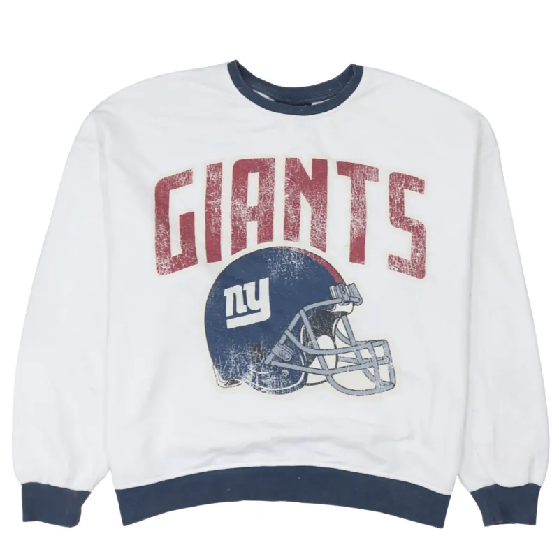 NFL 90's Giants Crew Neck Sweatshirt Medium White sold by Vintage Club