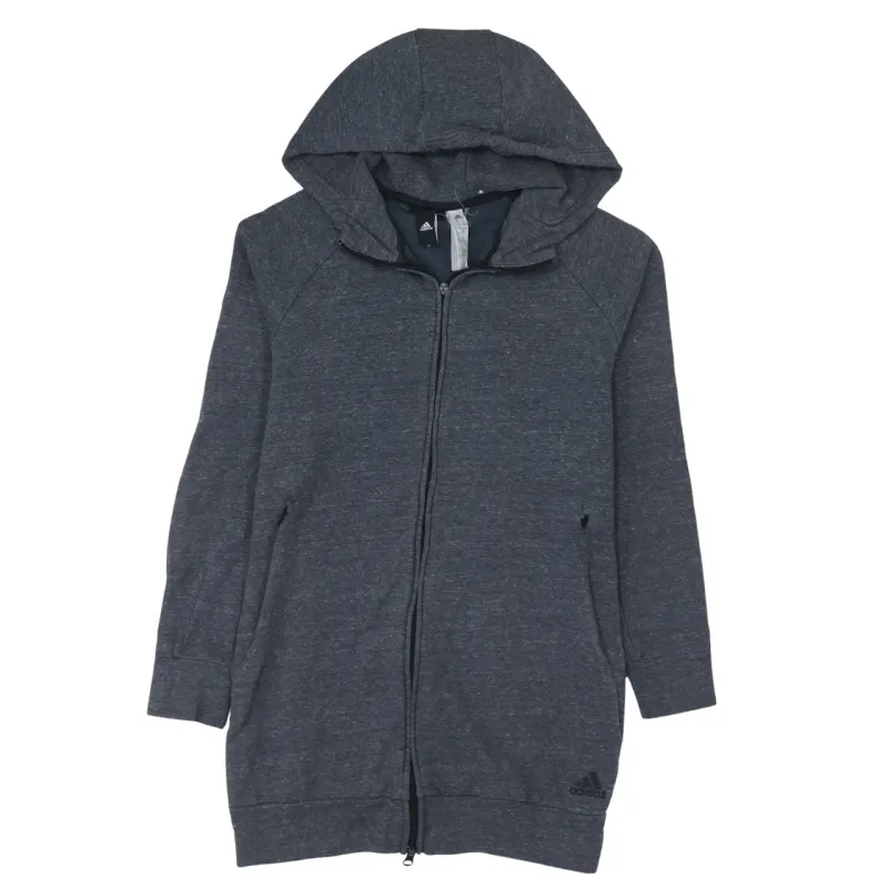 Adidas 90's Plain Full Zip Up Hoodie Small Grey sold by Vintage Club