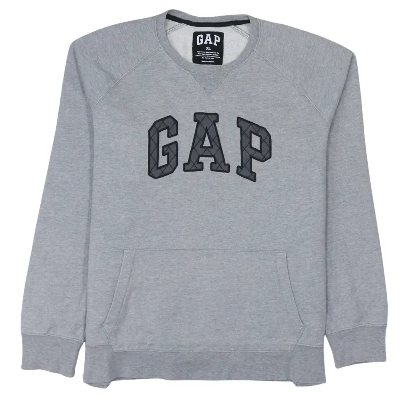 Gap 90's Spellout Crew Neck Sweatshirt XLarge Grey sold by Vintage Club