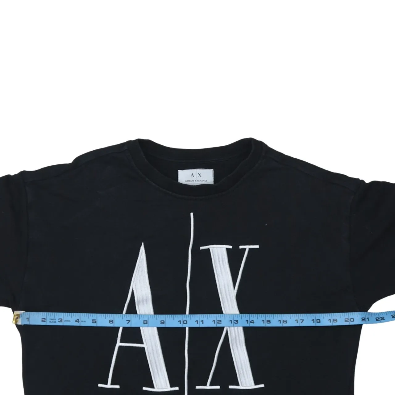 Armani Exchange 90's Spellout Crew Neck Sweatshirt Large Black sold by Vintage Club product image thumbnail 5