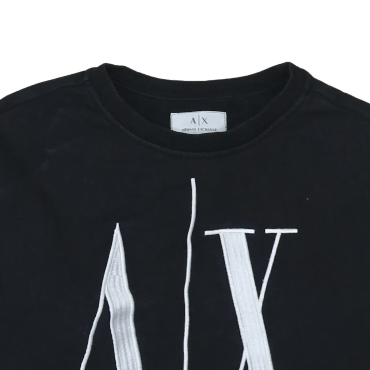 Armani Exchange 90's Spellout Crew Neck Sweatshirt Large Black sold by Vintage Club product image thumbnail 3