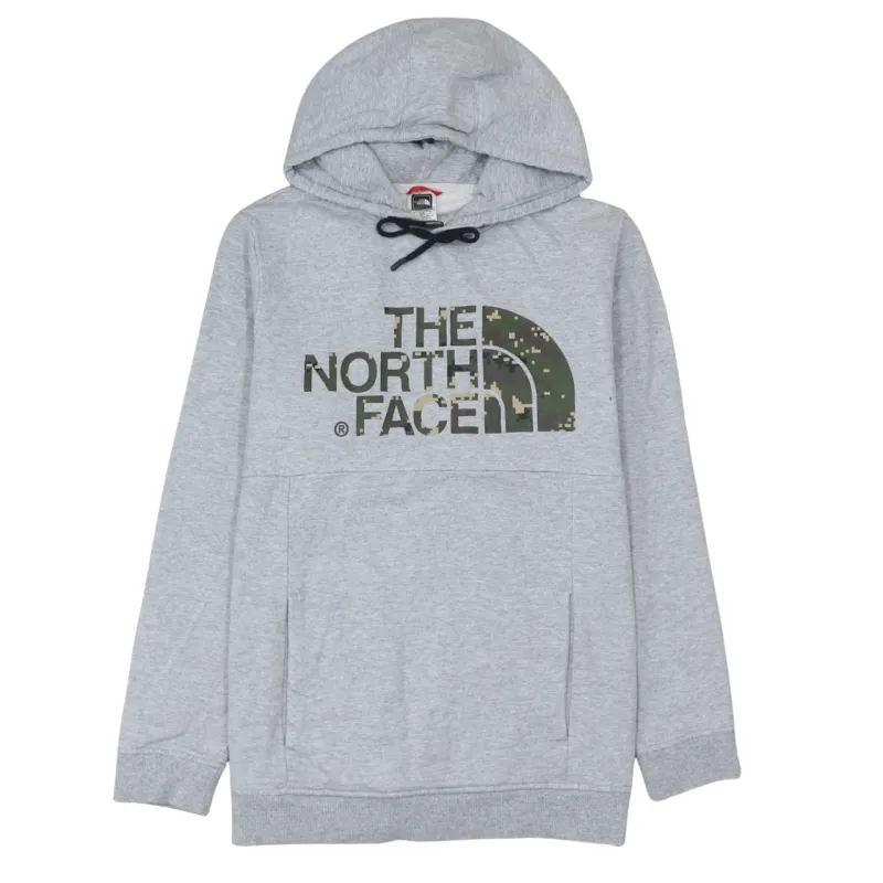 The North Face 90's Spellout Pullover Hoodie Large Grey sold by Vintage Club