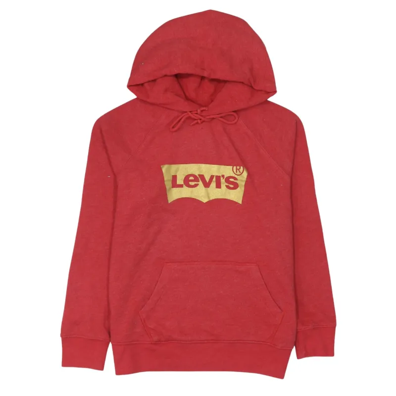 Levi's 90's Spellout Pullover Hoodie Medium Red made by Levi's