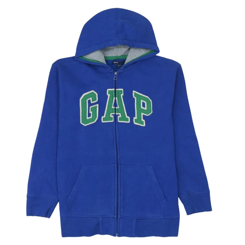 Gap 90's Spellout Full Zip Up Hoodie XLarge Blue made by GAP