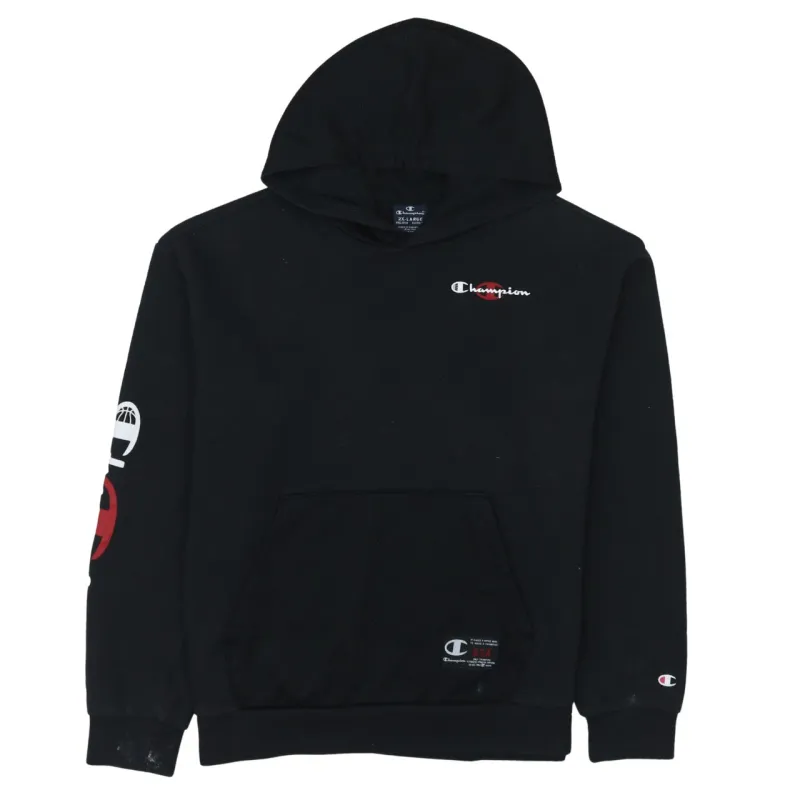 Champion 90's Drawstring Pockets Pullover Hoodie XXLarge (2XL) Black sold by Vintage Club