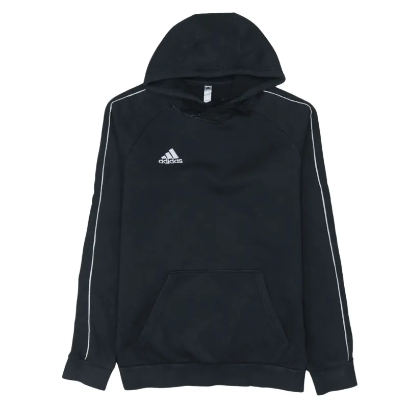 Adidas 90's Drawstring Pockets Pullover Hoodie Small Black sold by Vintage Club