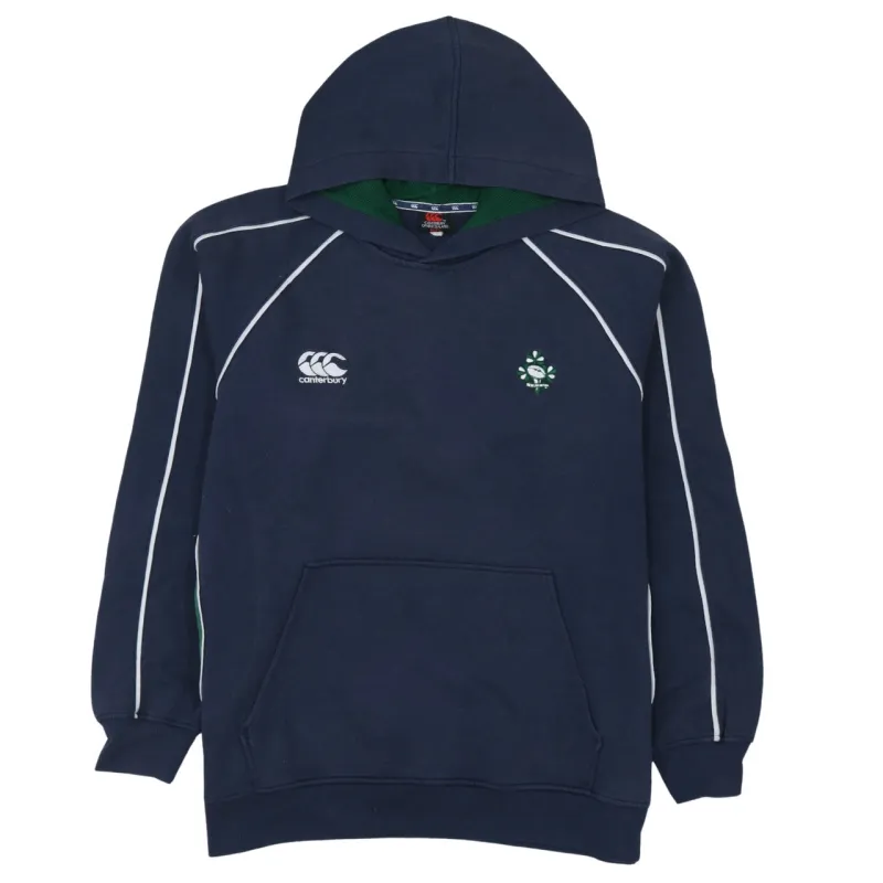 CANTERBURY 90's Drawstring Pockets Pullover Hoodie Large Navy Blue sold by Vintage Club