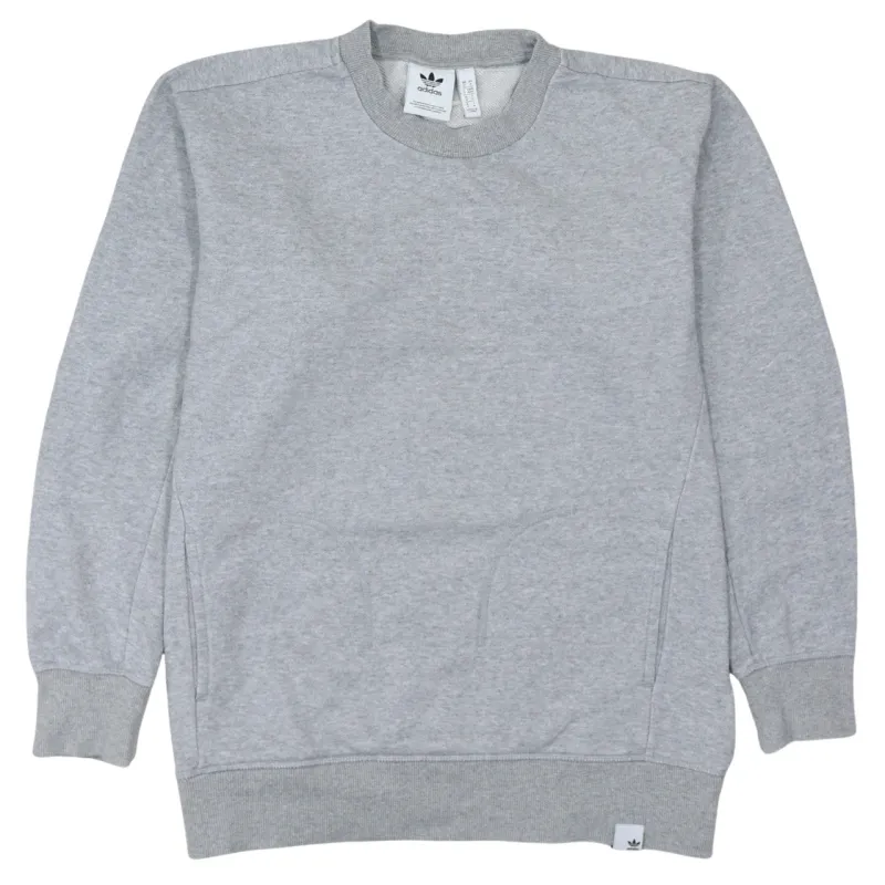 Adidas 90's Plain Crew Neck Sweatshirt Medium Grey sold by Vintage Club