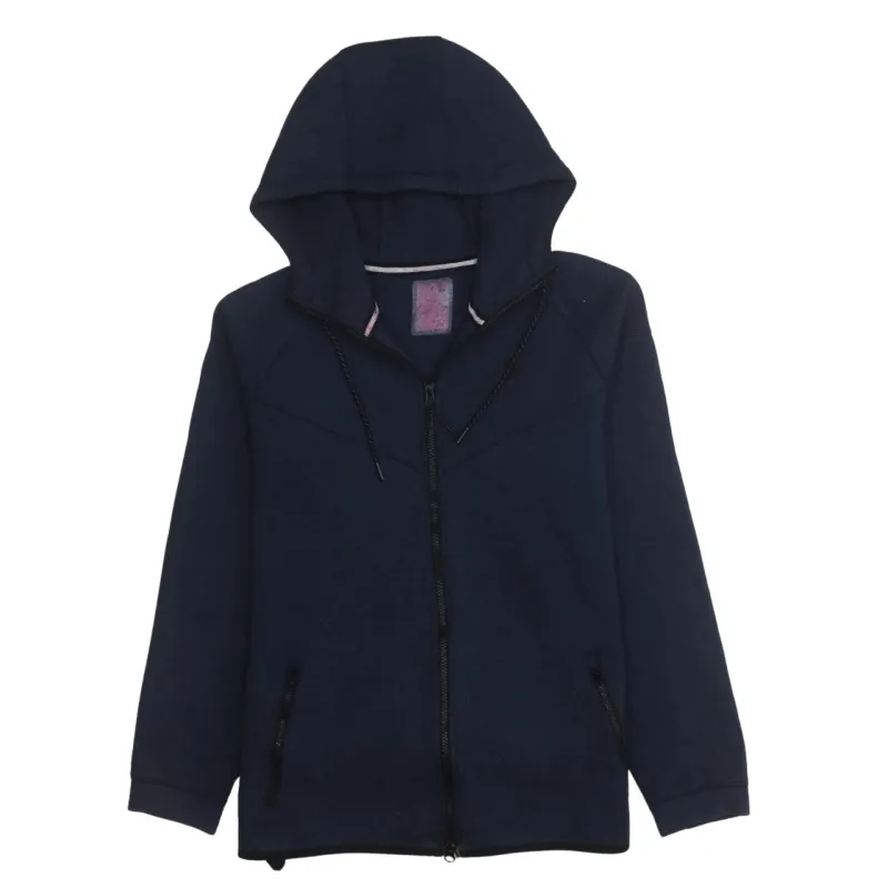 Nike 90's Swoosh Full Zip Up Hoodie Medium  Navy Blue sold by Vintage Club